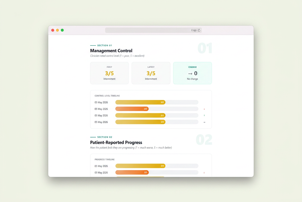 Brief Progress Assessments interface preview